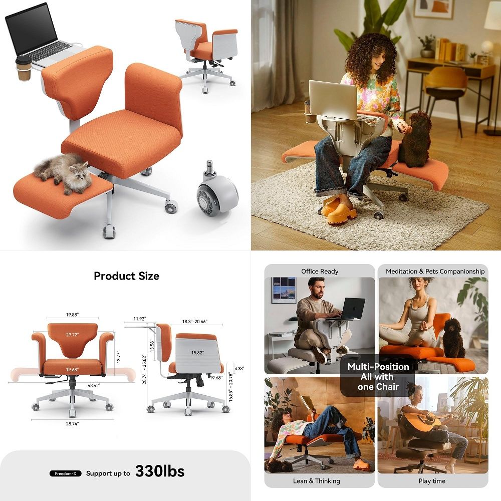 Home Office Desks - FreedomX Cross Legged Office Desk Chairs