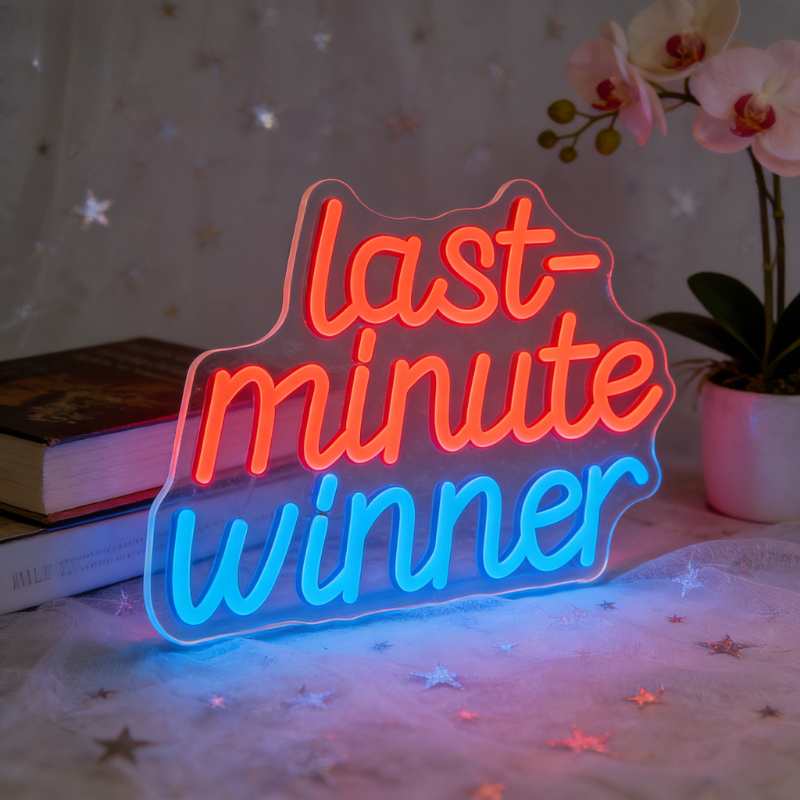 Home Office Room Inspiration - Last Minute Winner LED Neon Sign