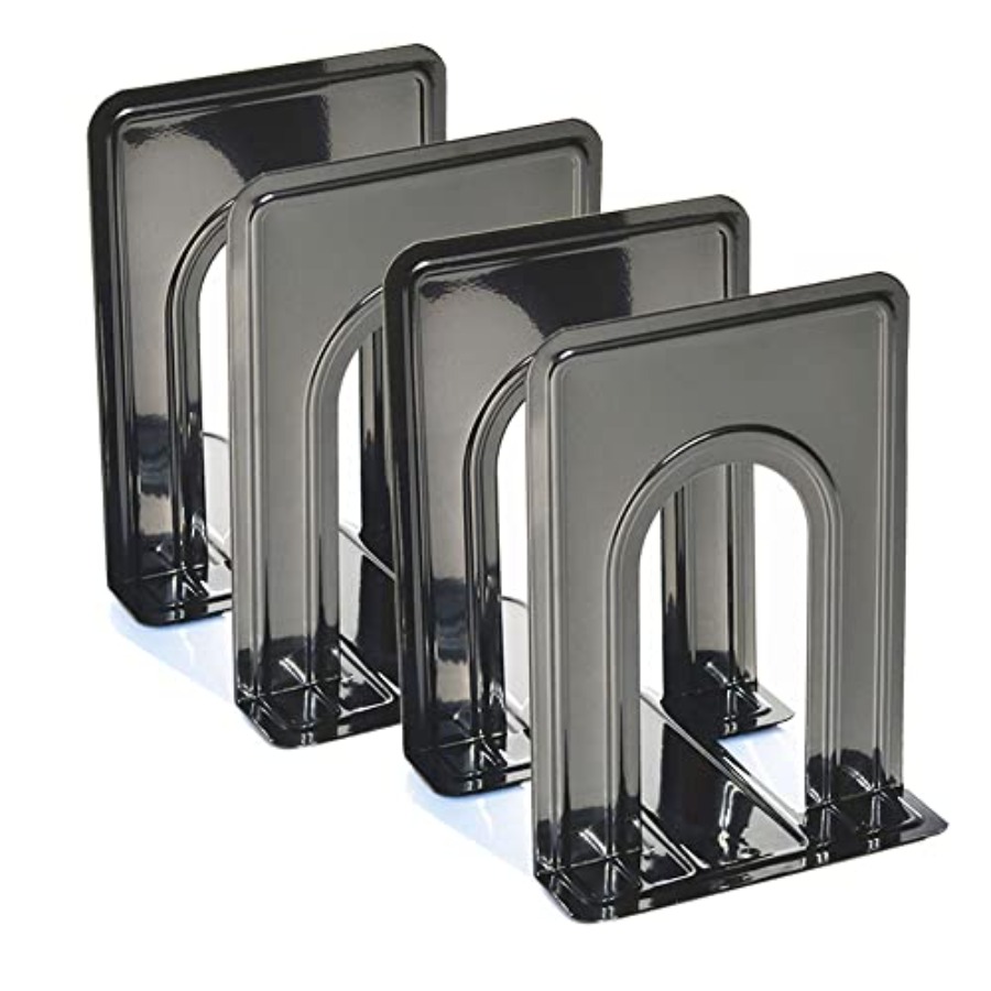 Home Office And Library - 2 Pair Book Ends, Metal Bookends