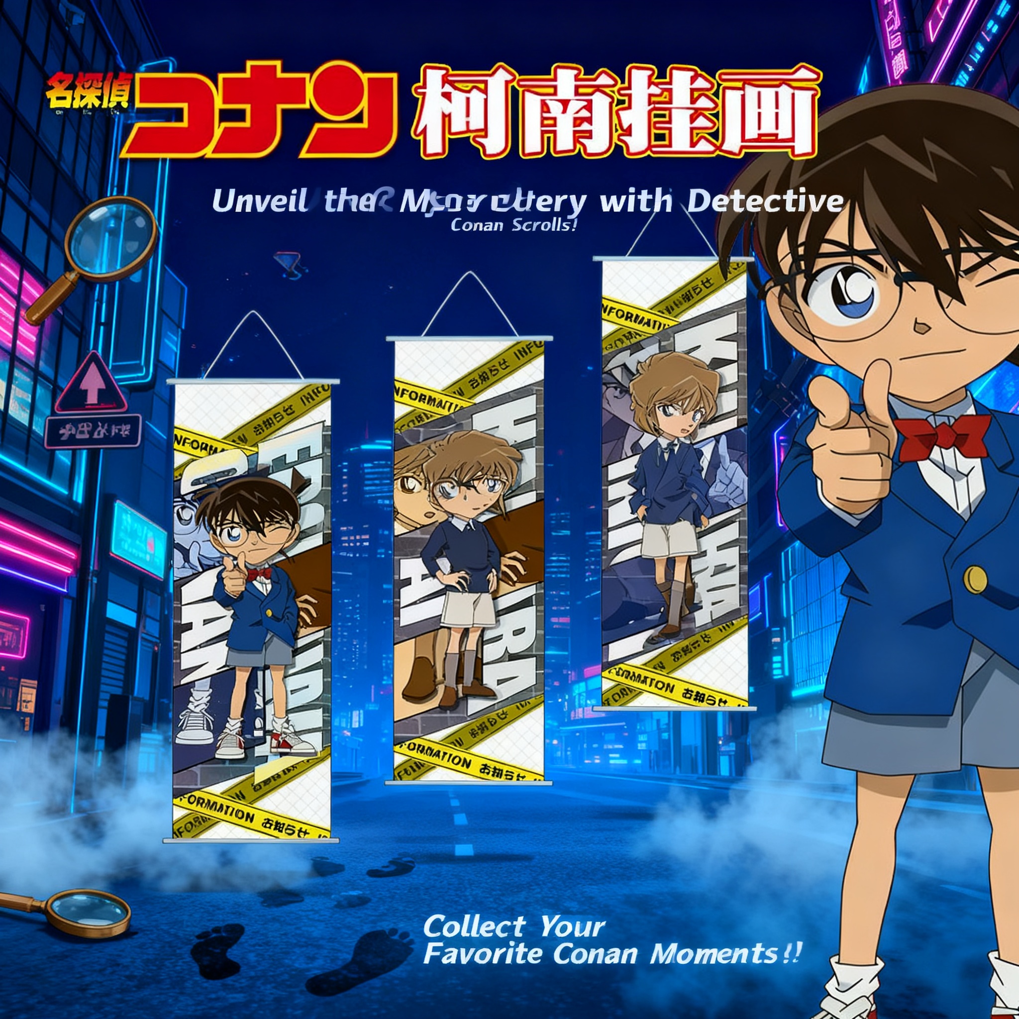 Home Office Art - Detective Conan Anime Wall Hanging Poster
