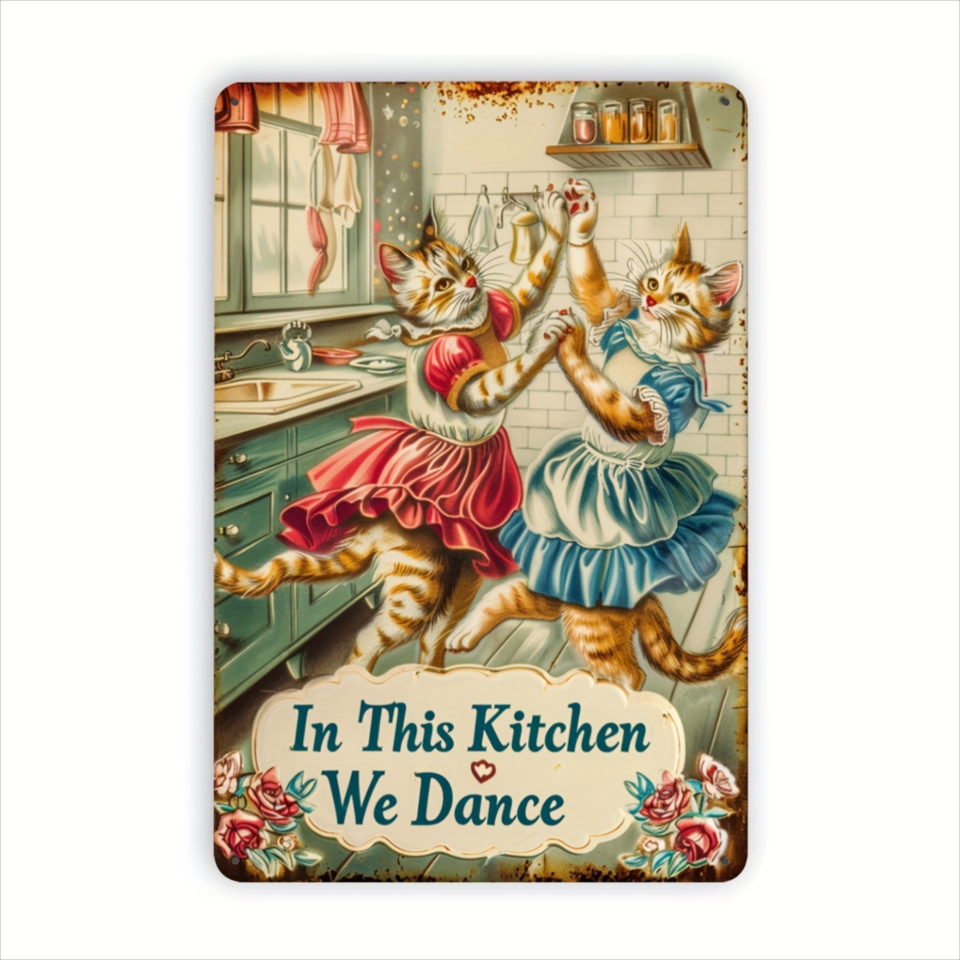 Vintage Metal Sign Featuring a - Home Office And Library avaliação e preço