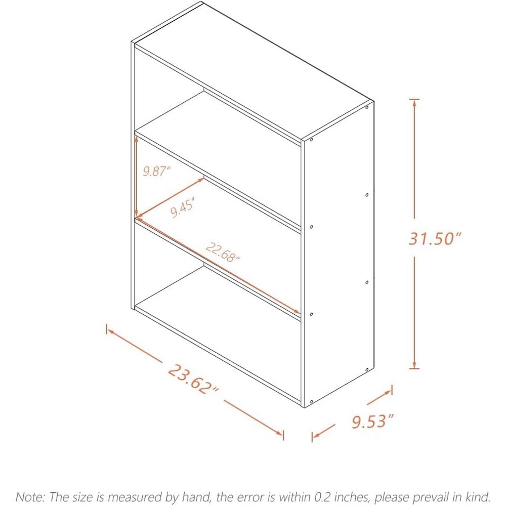 3-Tier Wooden Cube Bookcase -  - Bookcase Wood Shelf avaliação e preço