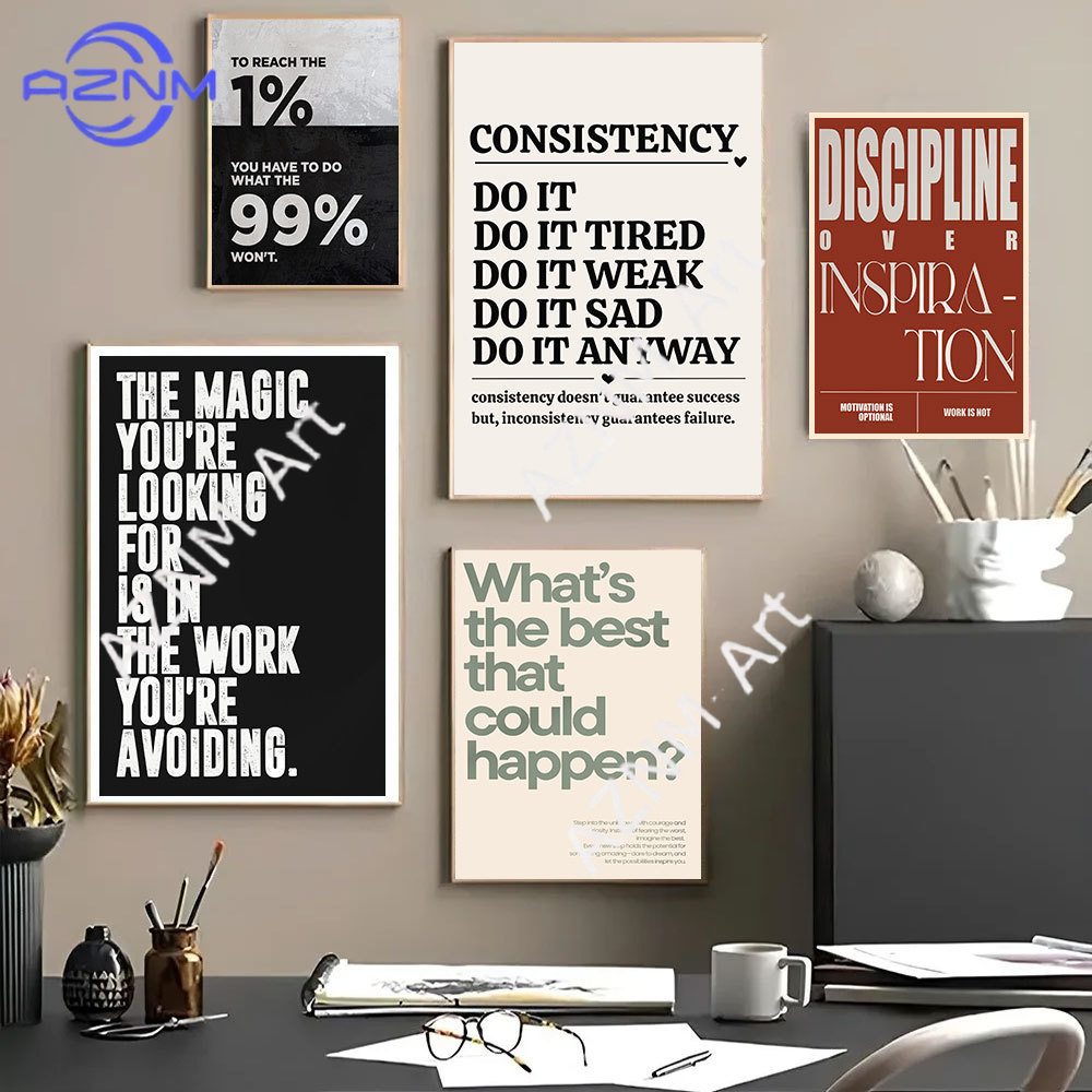 Minimalist Motivational Quotes - Home Office Room Inspiration avaliação e preço