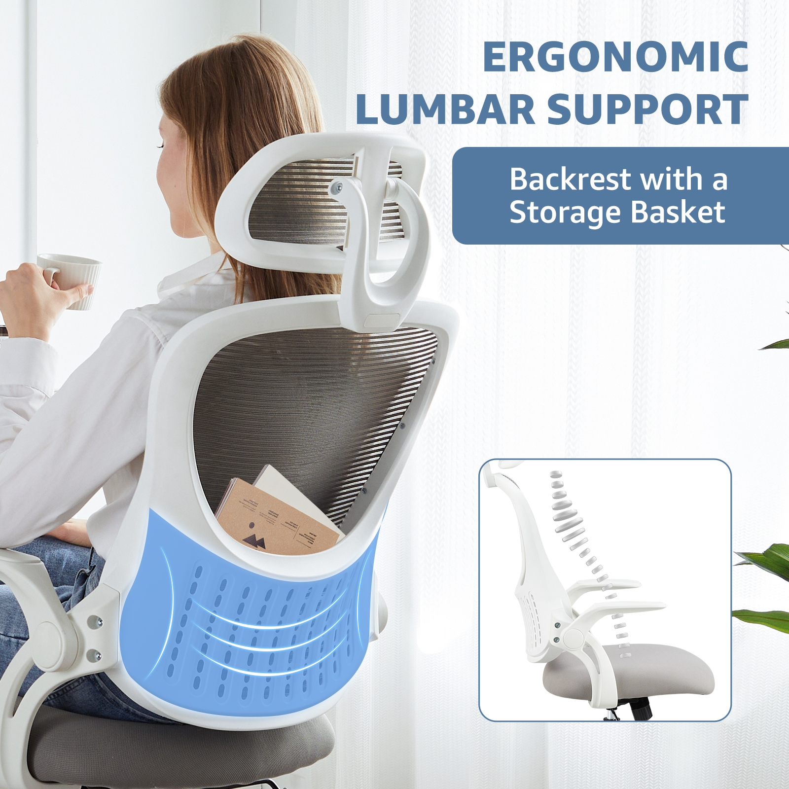 JHK Mesh Ergonomic Office Comp - Home Office Cozy avaliação e preço