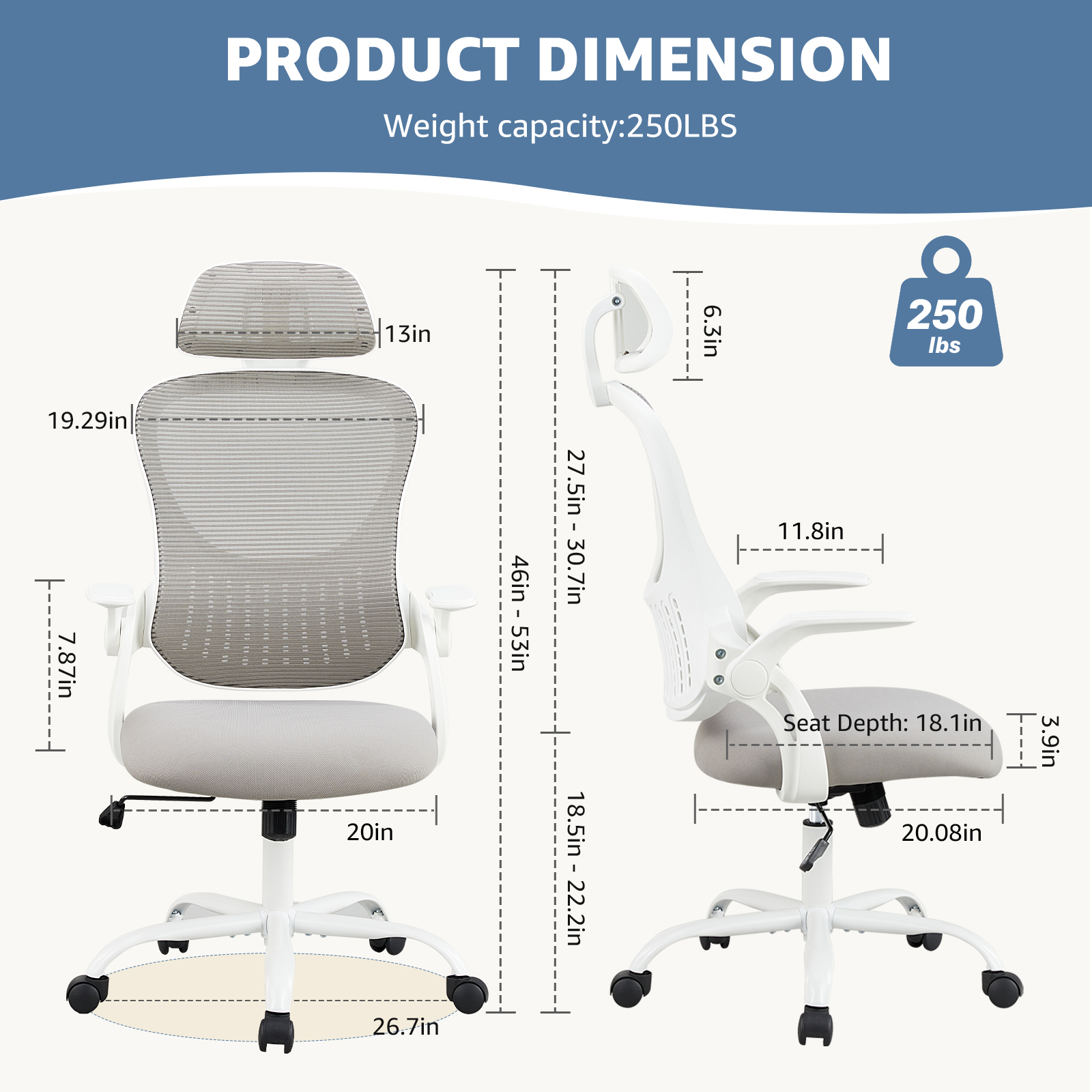 JHK Mesh Ergonomic Office Comp - Home Office Cozy avaliação e preço