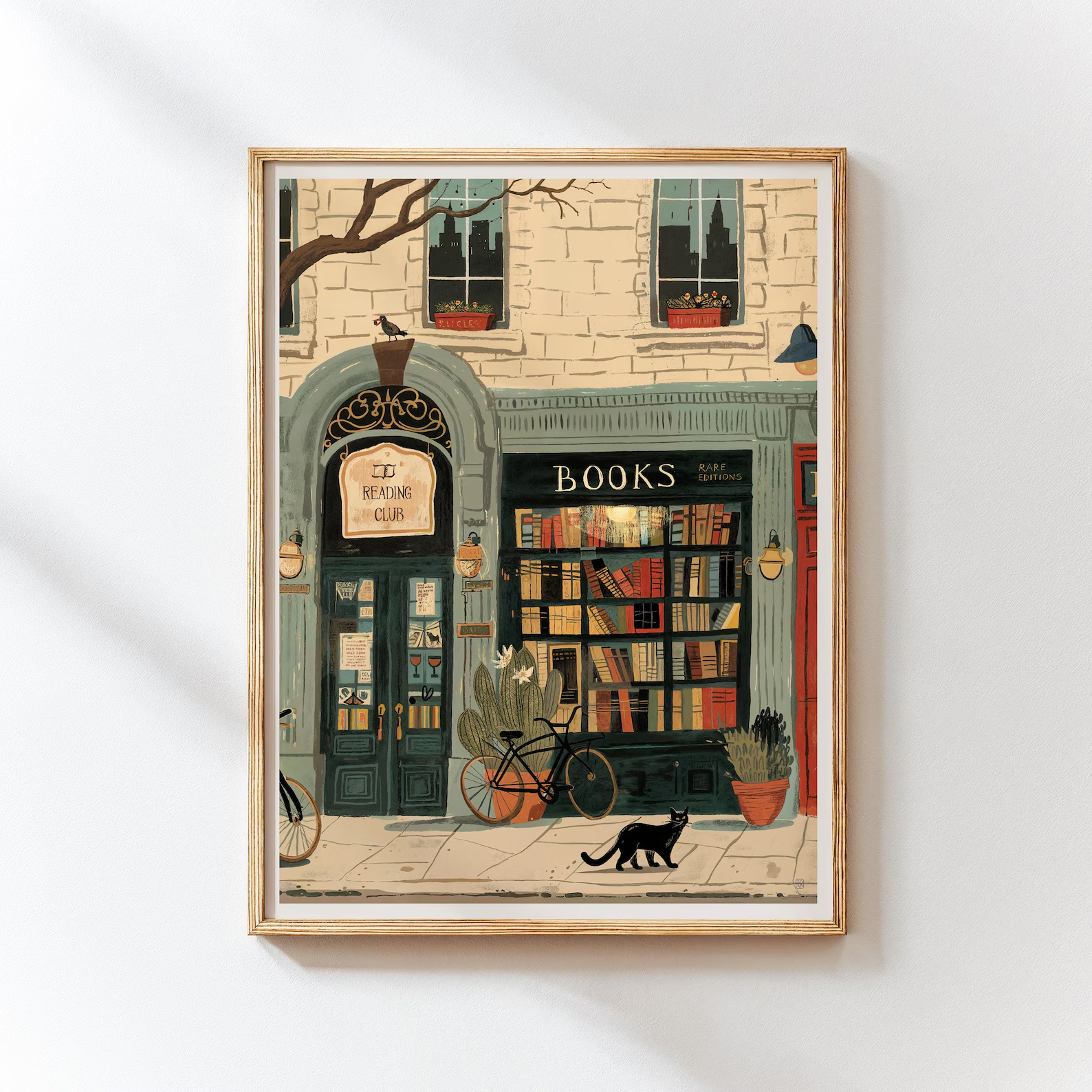 Bookstore Art Print, Cozy Book - Home Office Cozy avaliação e preço