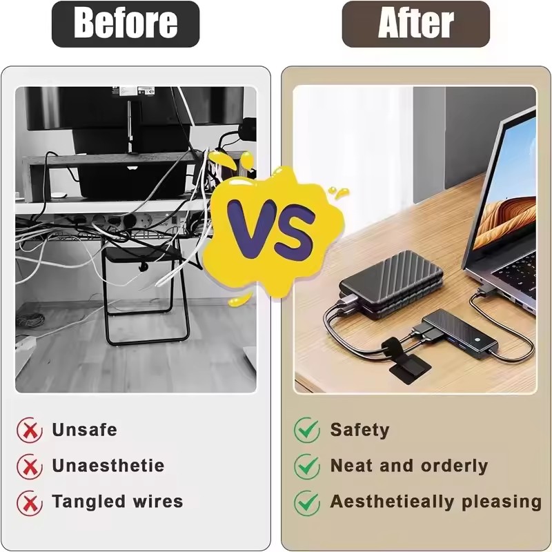 4/20Pcs Reusable Self-Adhesive - Home Office Desks avaliação e preço