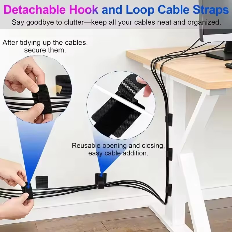 4/20Pcs Reusable Self-Adhesive - Home Office Desks avaliação e preço