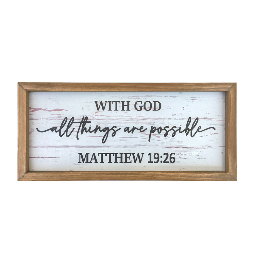 Rustic Wooden Bible Wall Plaqu - Home Office Room Inspiration avaliação e preço