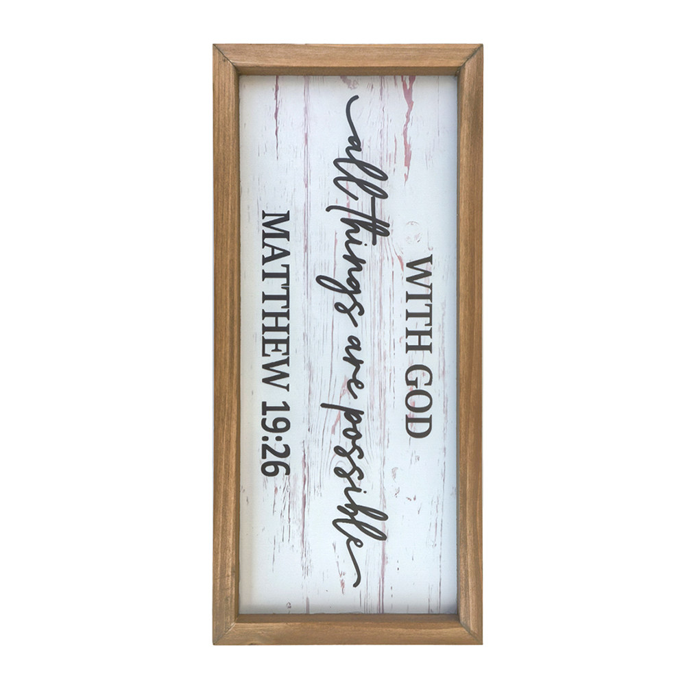 Rustic Wooden Bible Wall Plaqu - Home Office Room Inspiration avaliação e preço