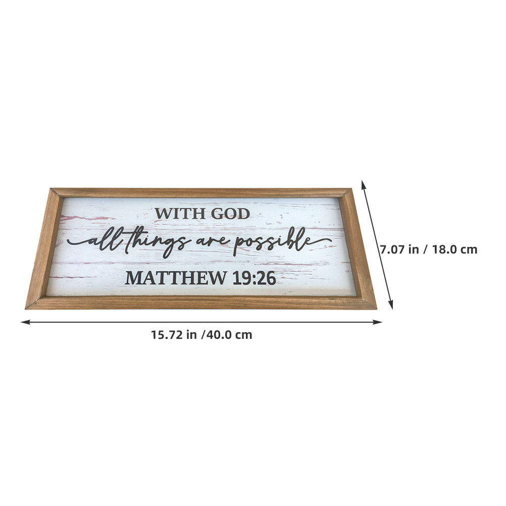 Rustic Wooden Bible Wall Plaqu - Home Office Room Inspiration avaliação e preço