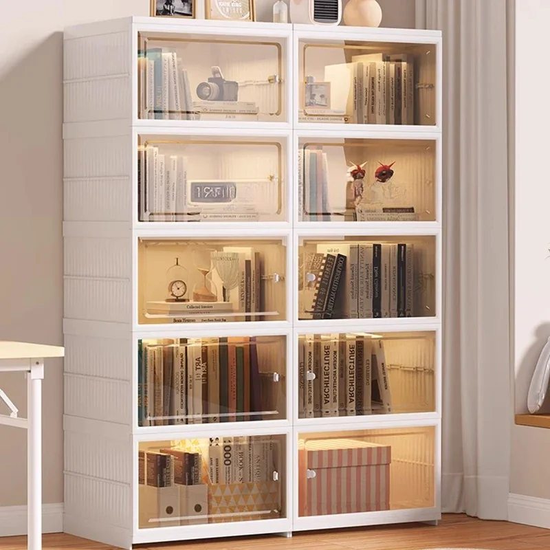 Postmodern White Bookcase Book - Home Office And Library avaliação e preço