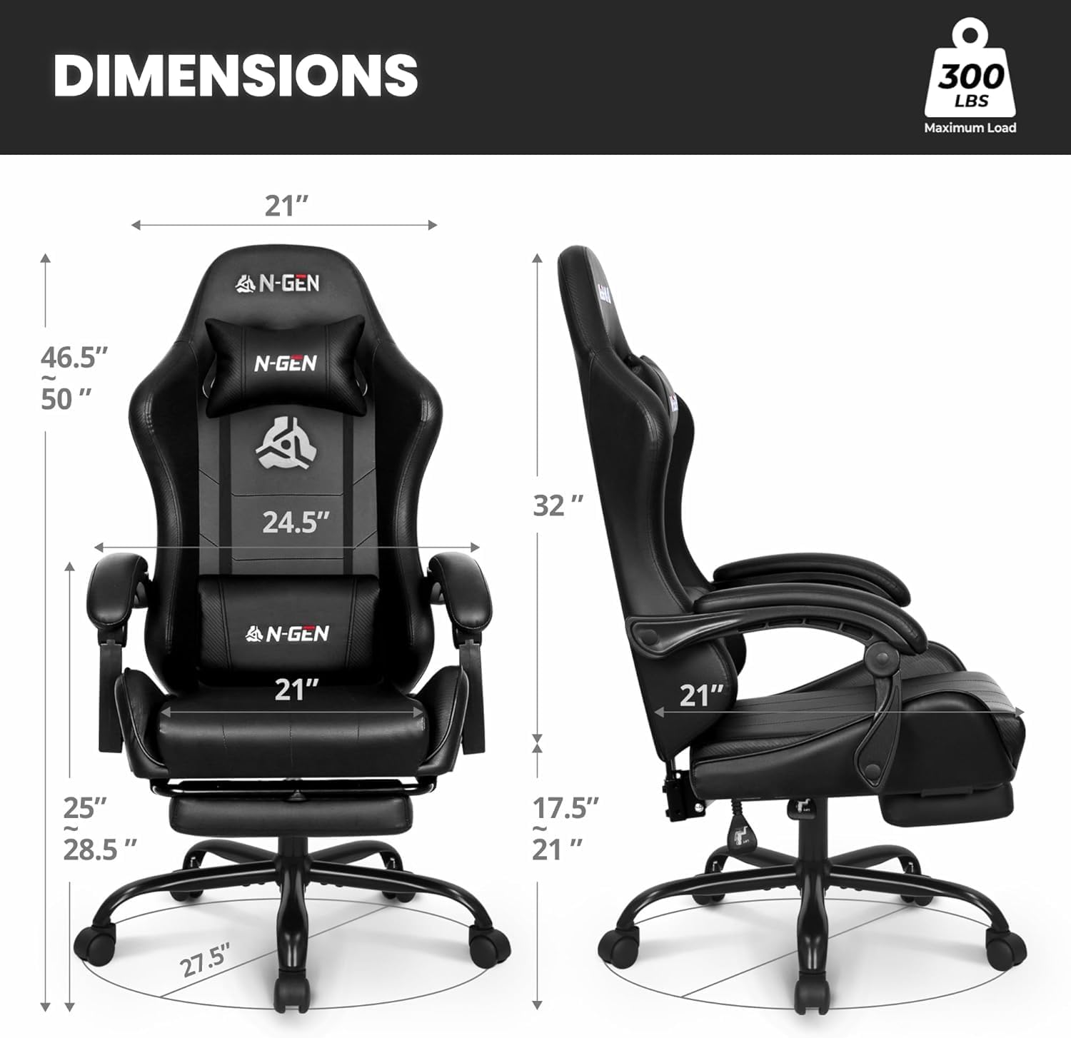 Gaming Chair with Footrest Lum - Home Office Desks avaliação e preço