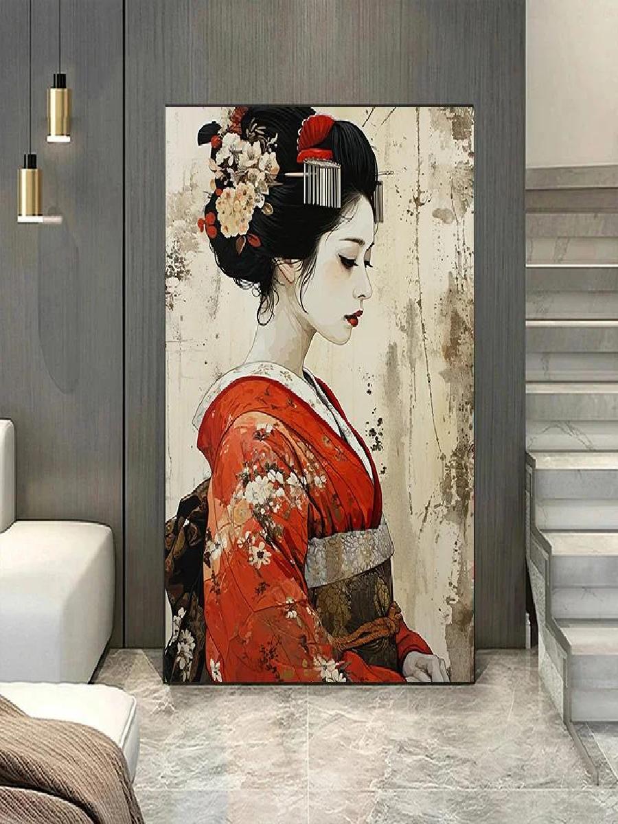 Elegant Kimono Geisha Canvas W - Home Office Room Inspiration avaliação e preço
