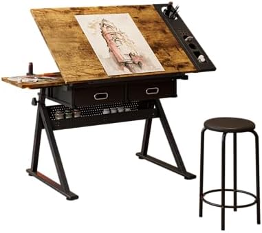 Adjustable Drawing Table with  - Home Office Desks avaliação e preço