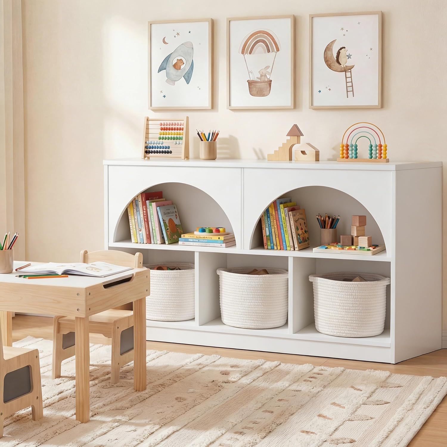 2-Shelf Arched Bookcase, Woode - Bookcase Wood Shelf avaliação e preço