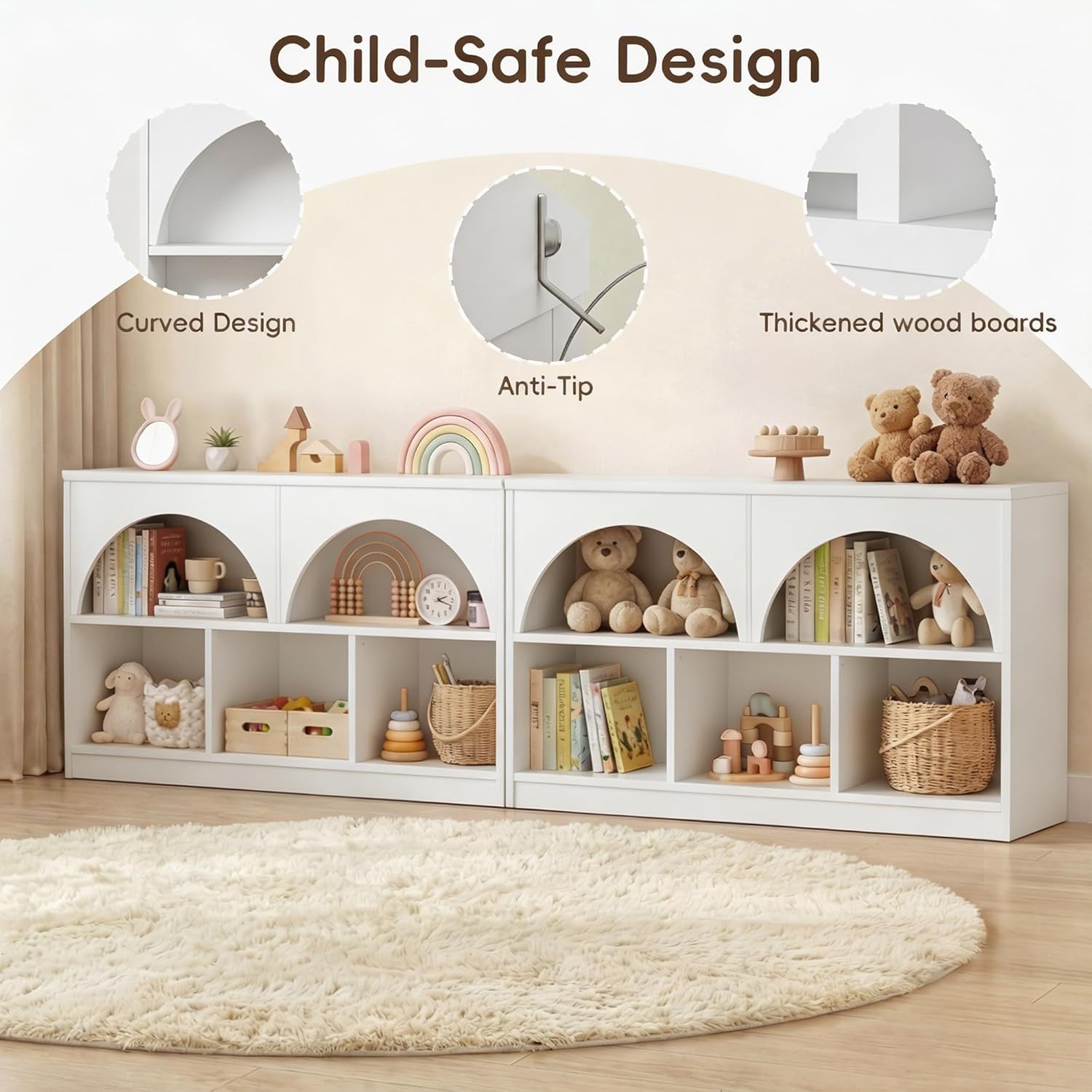 2-Shelf Arched Bookcase, Woode - Bookcase Wood Shelf avaliação e preço