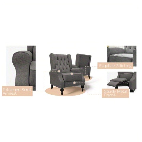 Cozy Tufted Push-Back Recliner - Home Office Cozy avaliação e preço