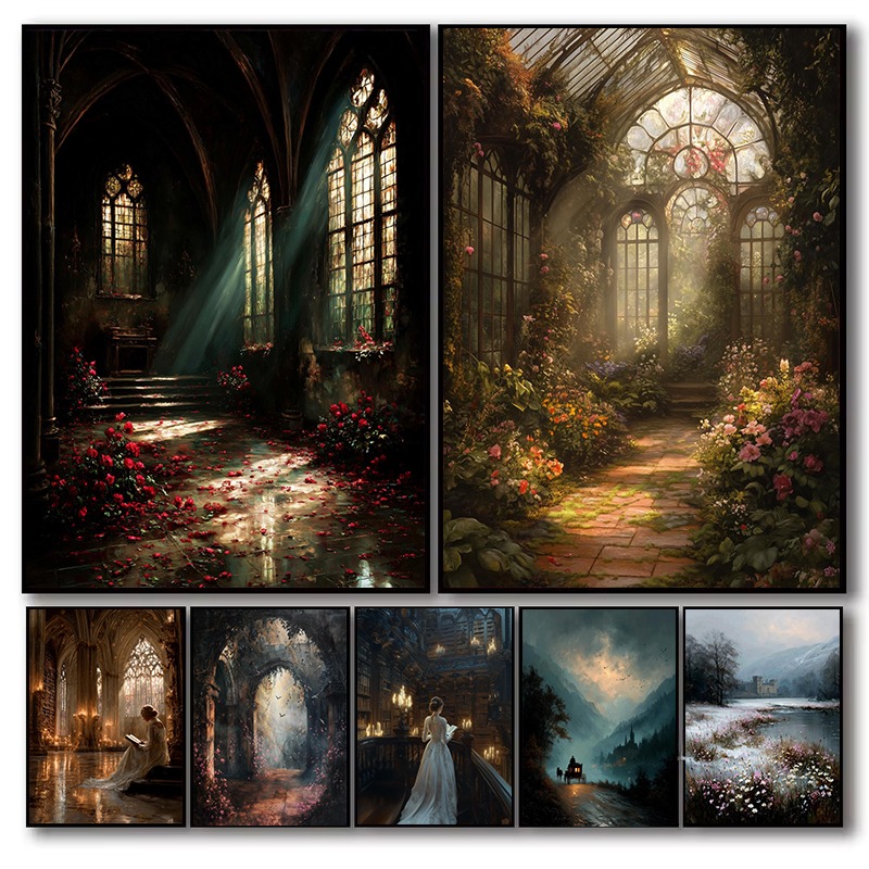 Dark Academia Canvas Print Got - Home Office And Library avaliação e preço