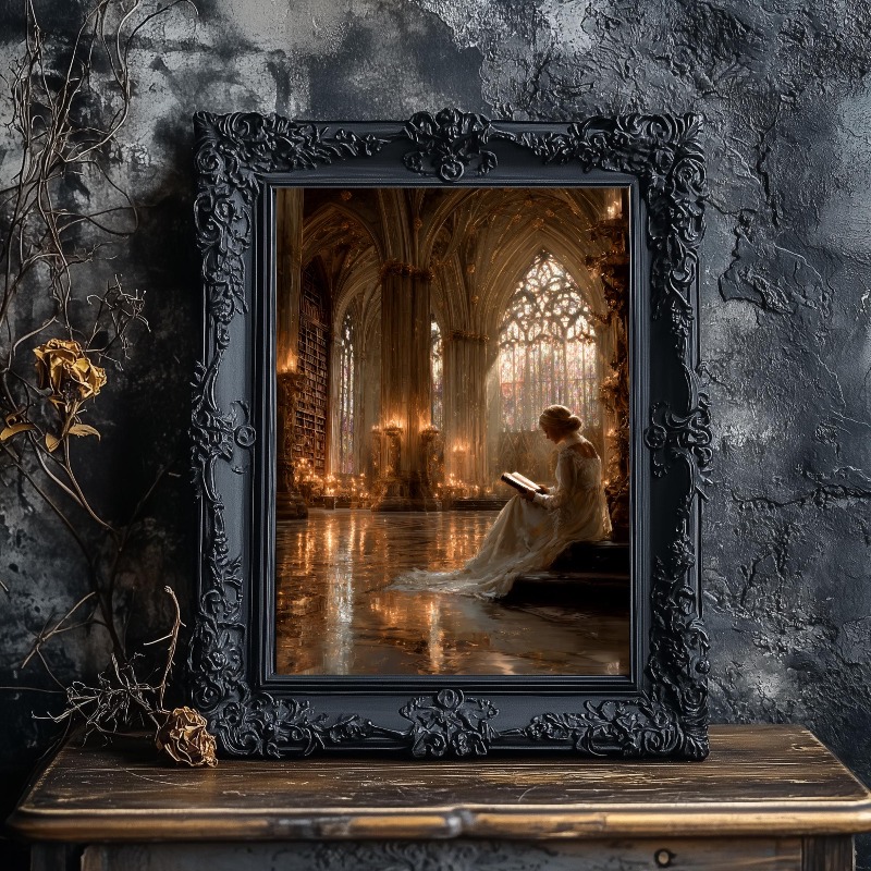 Dark Academia Canvas Print Got - Home Office And Library avaliação e preço