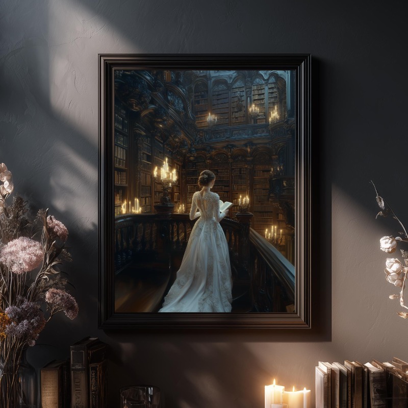 Dark Academia Canvas Print Got - Home Office And Library avaliação e preço