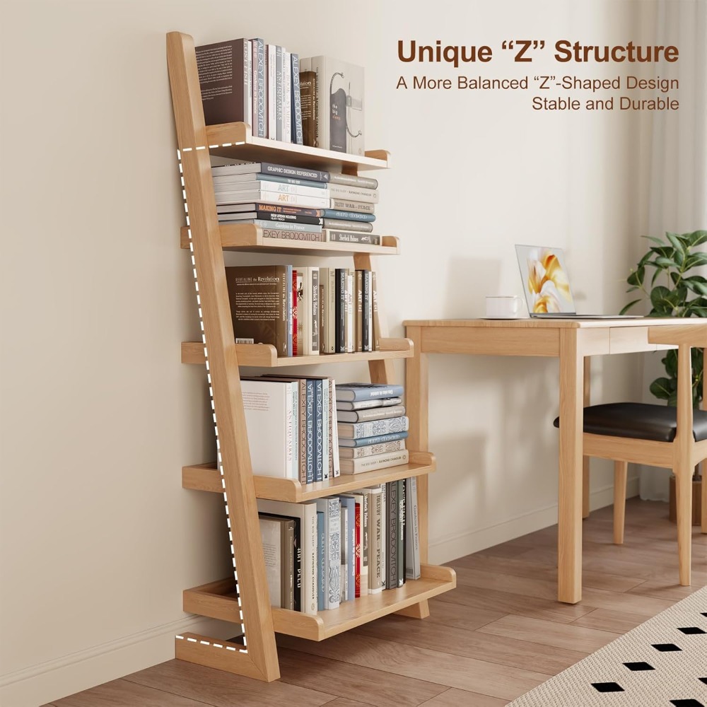 US Shipping 5 Tier Wooden Ladd - Bookcase Wood Shelf avaliação e preço