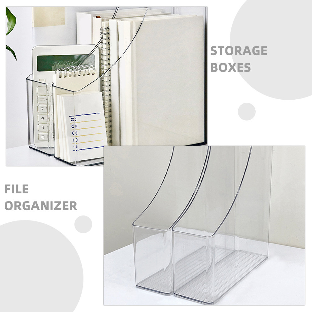 2Pcs Transparent File Organize - Home Office And Library avaliação e preço