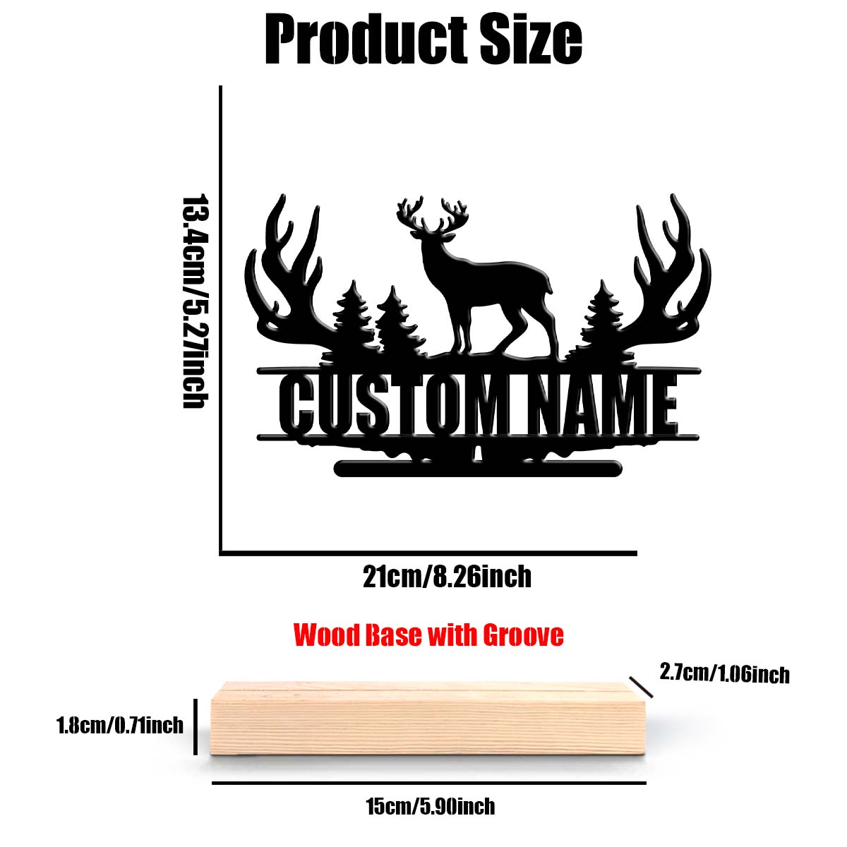 1Pc Csutom Forest Deer Wooden  - Home Office Art avaliação e preço