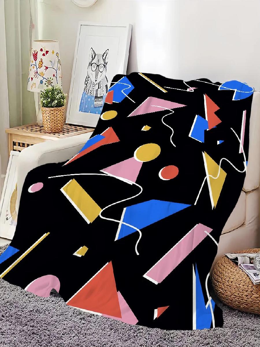 Memphis Art Throw Blanket Soft - Home Office Cozy avaliação e preço