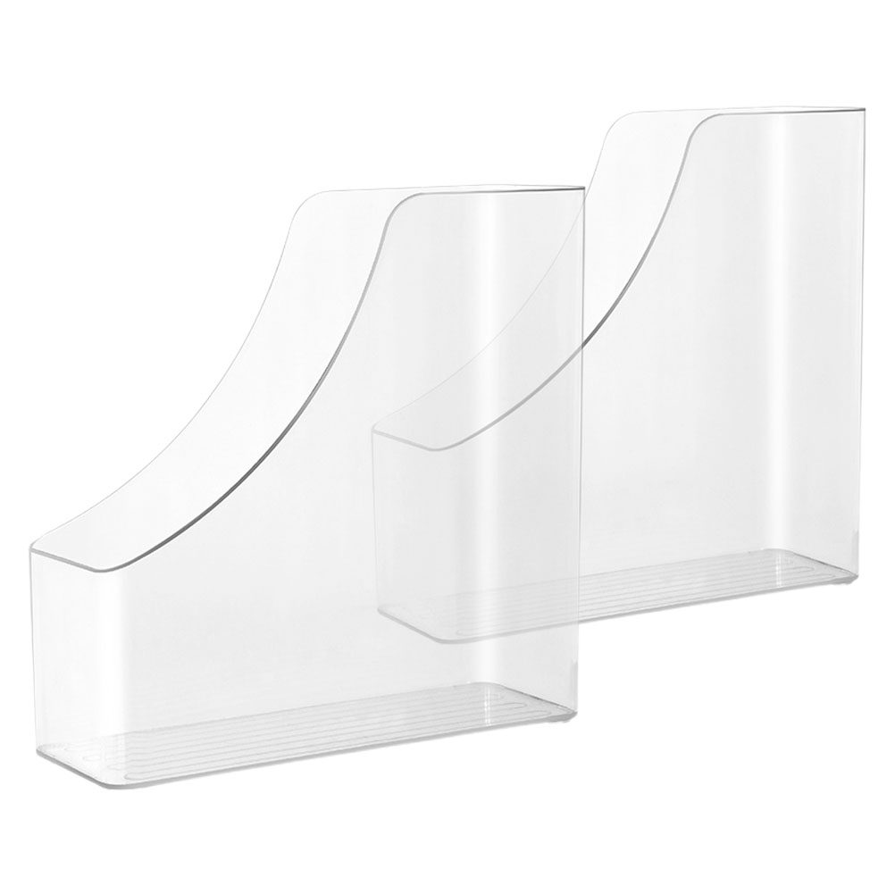 2Pcs Clear File Boxes Transpar - Home Office And Library avaliação e preço
