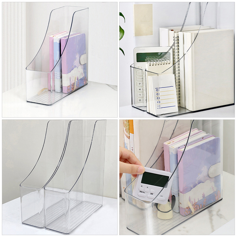 2Pcs Clear File Boxes Transpar - Home Office And Library avaliação e preço