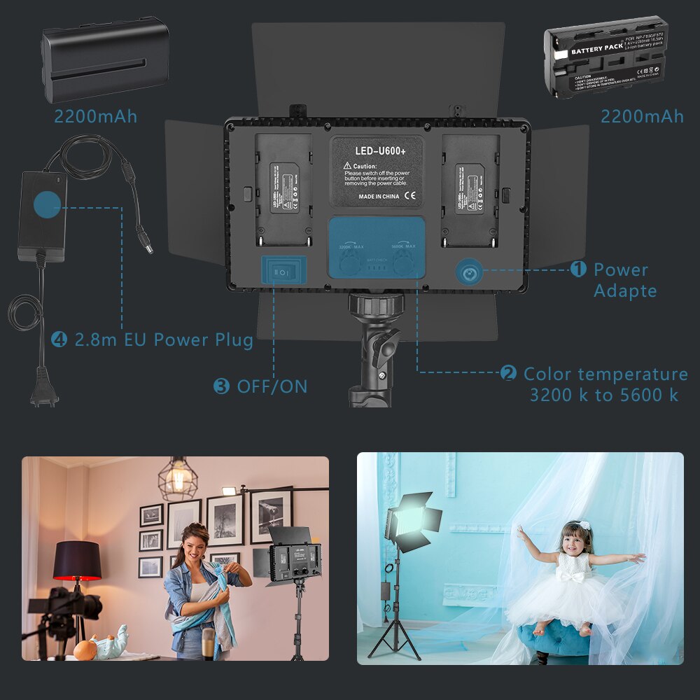 Nagnahz U800+ LED Video Light  - Zoom Lighting Kit avaliação e preço