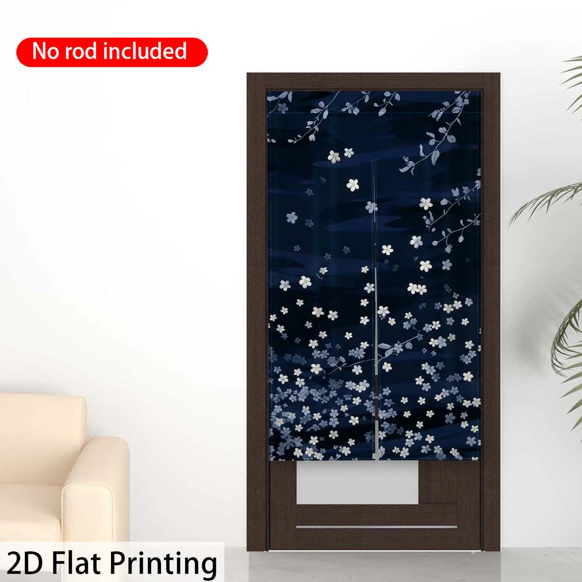 VIKAMA Indigo Cherry Blossom B - Home Office Room Inspiration avaliação e preço