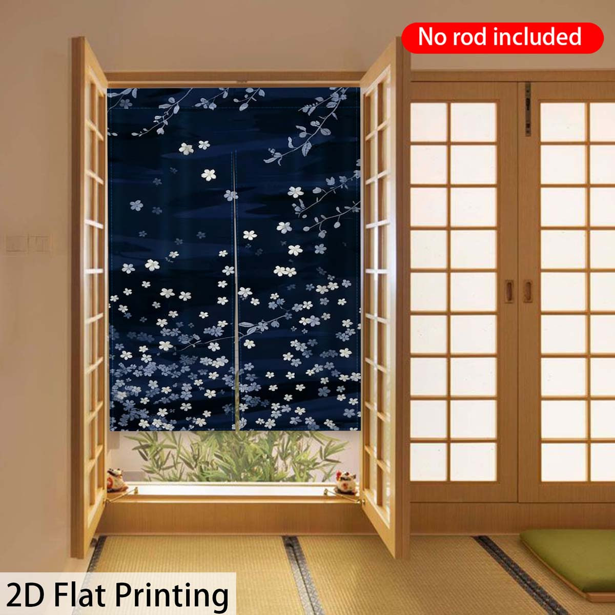 VIKAMA Indigo Cherry Blossom B - Home Office Room Inspiration avaliação e preço