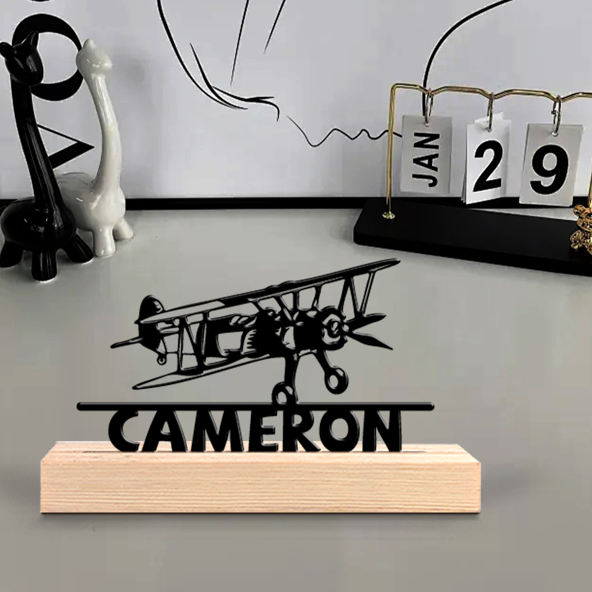 1Pc Csutom Name Jet Aircraft W - Home Office Art avaliação e preço