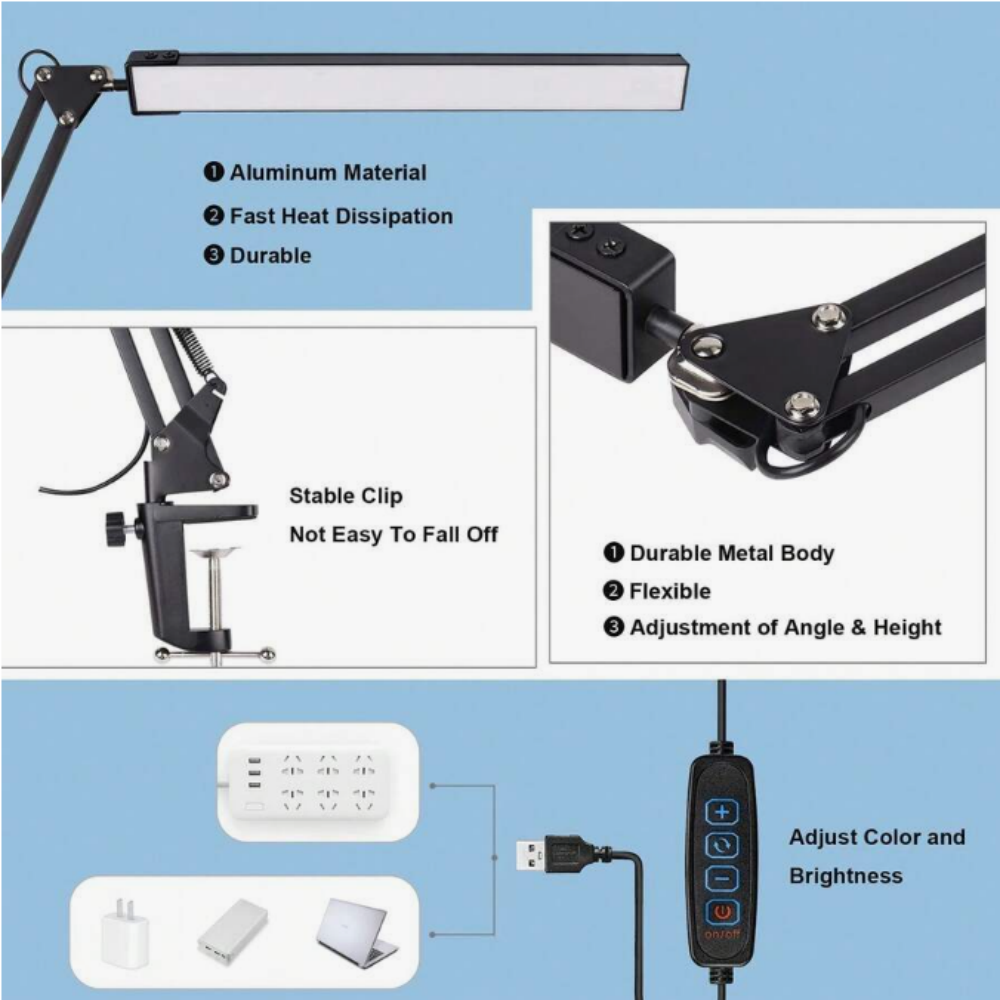 LED Desk Lamp For Home,Reading - Home Office Desks avaliação e preço