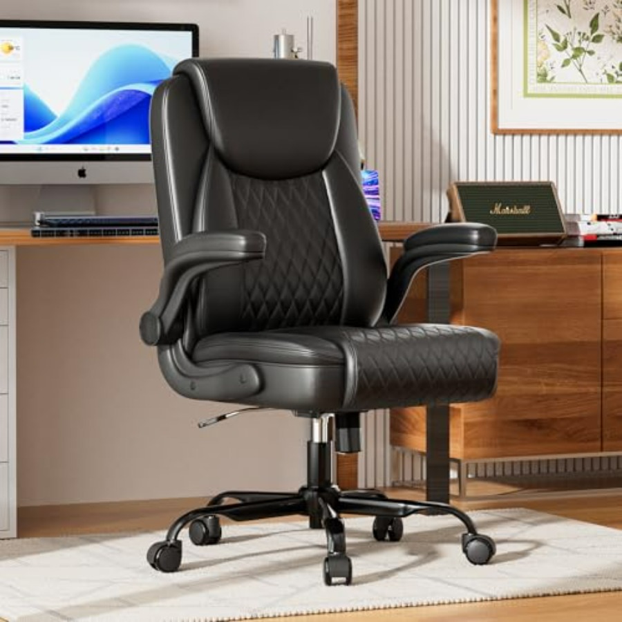 Leather Office Chair, Home Des - Home Office Desks avaliação e preço