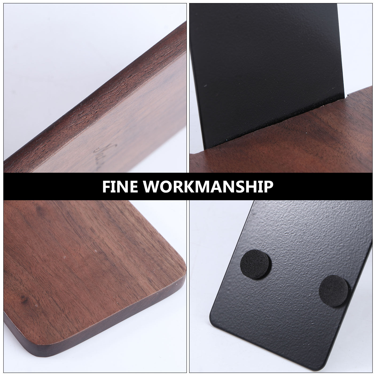 2Pcs Wooden Bookends Set Solid - Home Office And Library avaliação e preço