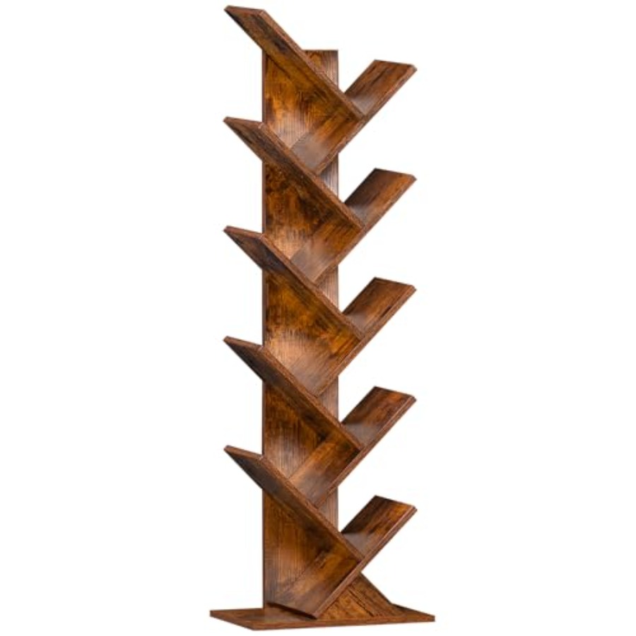 Tree Book Shelf, Floor Standin - Bookcase Wood Shelf avaliação e preço