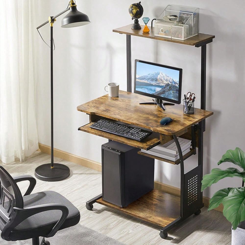 Tiers Rolling Computer Desk Wi - Home Office Desks avaliação e preço