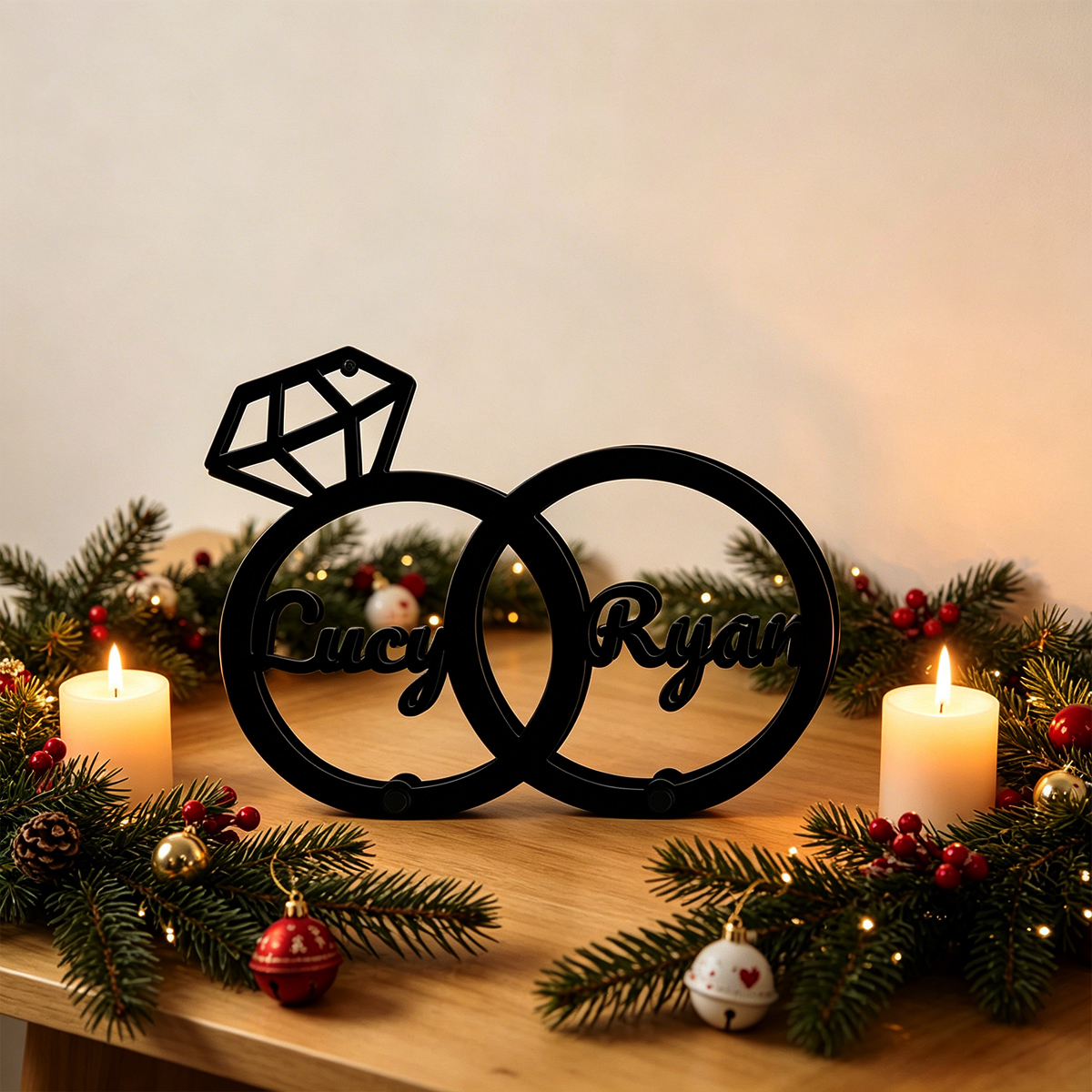1Pc Csutom Name 3D Crown Ring  - Home Office Art avaliação e preço