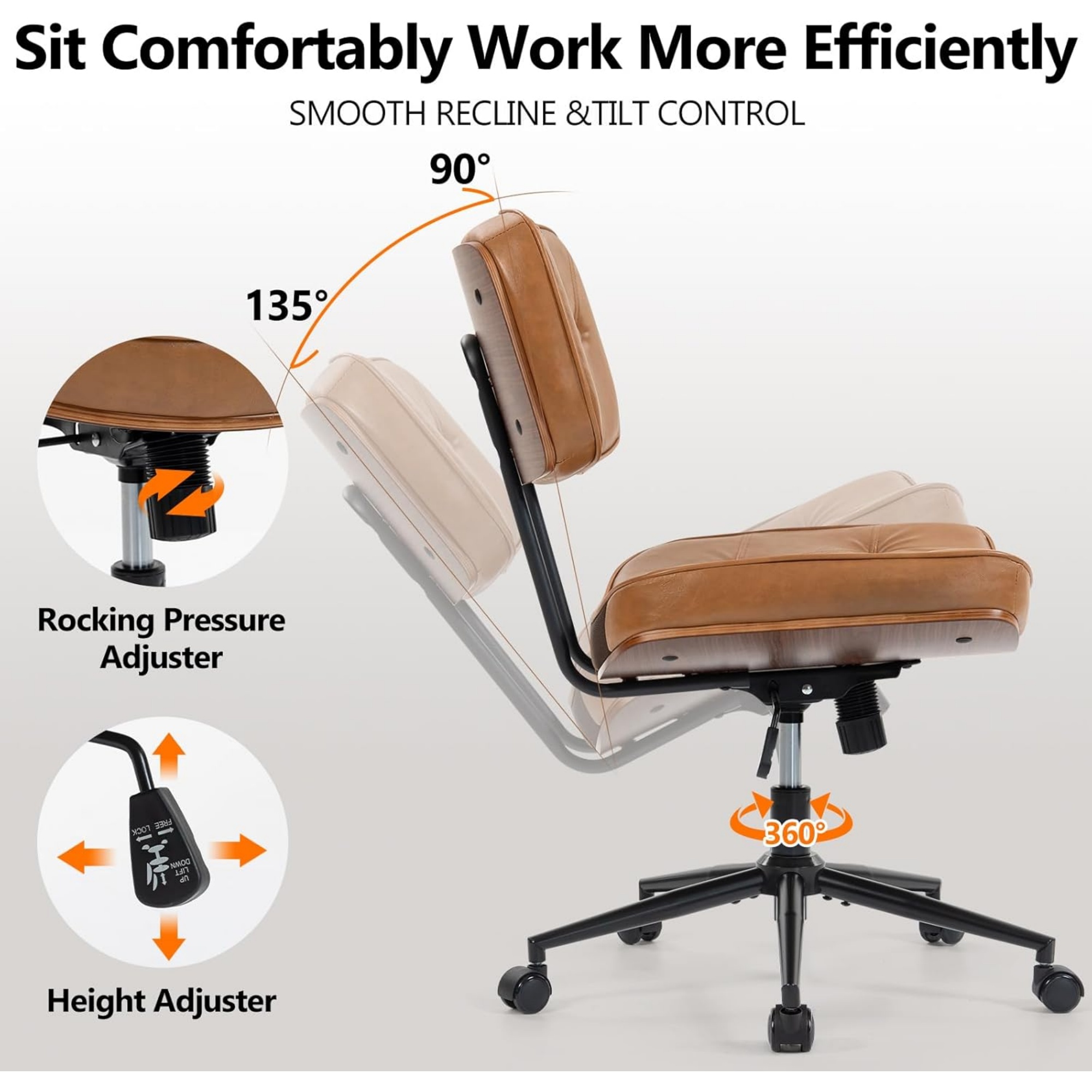 Armless Computer Chair, Small  - Home Office And Library avaliação e preço