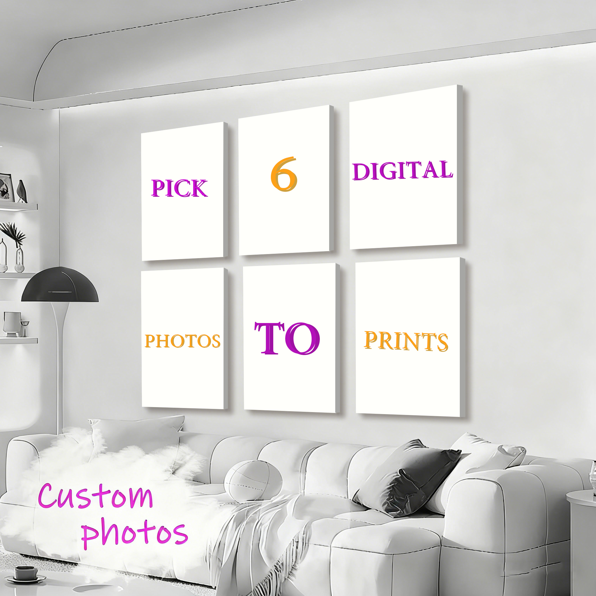 6pcs/set Custom Canvas Prints  - Home Office Art avaliação e preço
