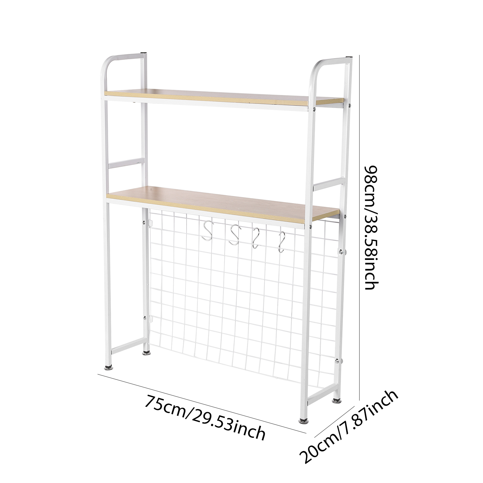 2 Tier Wooden Desk Organiser S - Bookcase Wood Shelf avaliação e preço